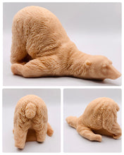 Load image into Gallery viewer, Handmade vegan soaps featuring a huge lazy polar bear with his bum up in the air. gift boxed in beautiful eco friendly packaging. crafted with natural French clays, activated charcoal and essential oils. a eco-friendly, zero waste gift that’s cruelty-free, skin-nourishing, the perfect gift for polar bear lovers, Christmas gifts or for animal lover gifts. small business UK