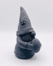 Load image into Gallery viewer, Handmade vegan soaps featuring a gorgeous gnome holding his easter egg packaged in beautiful eco friendly packaging. crafted with natural French clays, activated charcoal and essential oils. a eco-friendly, zero waste gift that’s cruelty-free, skin-nourishing, the perfect gift for any easter hamper or gnome lover. UK Small Business