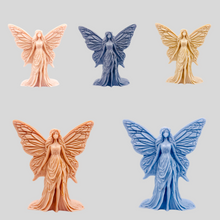 Load image into Gallery viewer, Handmade vegan soaps featuring a large detailed fairy and packed in beautiful eco friendly packaging crafted with natural French clays, activated charcoal and essential oils. a eco-friendly, zero waste gift that’s cruelty-free, skin-nourishing, and perfect for fairy lovers and whimsical themed gifts. small business UK