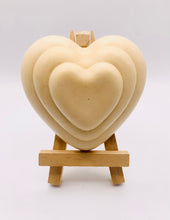 Load image into Gallery viewer, Handmade vegan soaps featuring a beautiful heart in beautiful eco friendly packaging crafted with natural French clays, activated charcoal and essential oils. a eco-friendly, zero waste gift that’s cruelty-free, skin-nourishing, and perfect for valentines day and romantic themed gifts. small business UK