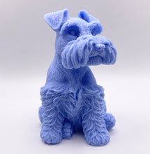 Load image into Gallery viewer, Handmade vegan soaps featuring a large schnauzer dog, in beautiful eco friendly packaging. crafted with natural French clays, activated charcoal and essential oils. a eco-friendly, zero waste gift that’s cruelty-free, skin-nourishing, the perfect gift for dog lovers and animal lovers. small business UK