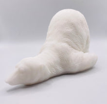 Load image into Gallery viewer, Handmade vegan soaps featuring a huge lazy polar bear with his bum up in the air. gift boxed in beautiful eco friendly packaging. crafted with natural French clays, activated charcoal and essential oils. a eco-friendly, zero waste gift that’s cruelty-free, skin-nourishing, the perfect gift for polar bear lovers, Christmas gifts or for animal lover gifts. small business UK