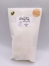 Load image into Gallery viewer, Handmade vegan soaps featuring a cute sitting pug dog. crafted with natural French clays, activated charcoal and essential oils. a eco-friendly, zero waste gift that’s cruelty-free, skin-nourishing, and perfect for pug owner gifts and dog lovers. Beautiful eco friendly packaging. Small Business UK