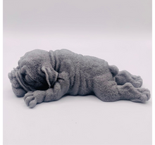 Load image into Gallery viewer, Handmade vegan soaps featuring a detailed shar pei dog design soap. crafted with natural French clays, activated charcoal and essential oils. a eco-friendly, zero waste gift thatās cruelty-free, skin-nourishing, and perfect for dog owner gifts and animal lovers. small business UK