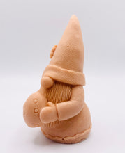 Load image into Gallery viewer, Handmade vegan soaps featuring a gorgeous gnome holding his easter egg packaged in beautiful eco friendly packaging. crafted with natural French clays, activated charcoal and essential oils. a eco-friendly, zero waste gift that’s cruelty-free, skin-nourishing, the perfect gift for any easter hamper or gnome lover. UK Small Business
