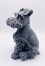 Load image into Gallery viewer, Handmade vegan soaps featuring a large schnauzer dog, in beautiful eco friendly packaging. crafted with natural French clays, activated charcoal and essential oils. a eco-friendly, zero waste gift that’s cruelty-free, skin-nourishing, the perfect gift for dog lovers and animal lovers. small business UK