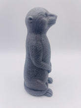 Load image into Gallery viewer, Handmade vegan soaps featuring a cheeky meerkat standing on his back legs. packaged in beautiful eco friendly packaging crafted with natural French clays, activated charcoal and essential oils. a eco-friendly, zero waste gift that’s cruelty-free, skin-nourishing, and perfect for meerkat lovers and animal themed gifts. small business UK
