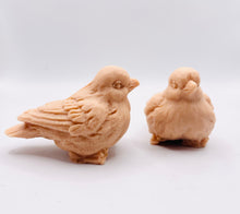 Load image into Gallery viewer, Handmade vegan soaps featuring a set of two love birds . gift boxed in beautiful eco friendly packaging. crafted with natural French clays, activated charcoal and essential oils. a eco-friendly, zero waste gift that’s cruelty-free, skin-nourishing, the perfect gift for bird lovers and animal lovers. UK Small Business