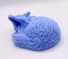 Load image into Gallery viewer, Handmade vegan soaps shaped as a yawning fox. crafted with natural French clays, activated charcoal and essential oils. a eco-friendly, zero waste gift that’s cruelty-free, skin-nourishing, and perfect for animal lovers and gifting. Small business UK