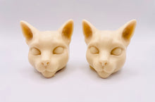 Load image into Gallery viewer, Handmade vegan Siamese cat shaped vegan soaps, set of two, beautifully gift boxed in eco friendly packaging. crafted with natural French clays, activated charcoal and essential oils. a eco-friendly, zero waste gift that’s cruelty-free, skin-nourishing, and perfect for animal lovers. Small Business UK
