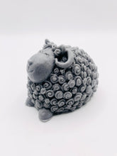 Load image into Gallery viewer, Handmade vegan soap featuring a sheep, ram and spring lamb and gift boxed in beautiful eco friendly packaging. crafted with natural French clays, activated charcoal and essential oils. a eco-friendly, zero waste gift that’s cruelty-free, skin-nourishing, and perfect for easter, sheep lovers or animal themed gifts. Small business UK