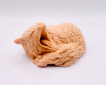 Load image into Gallery viewer, Handmade vegan soaps shaped as a yawning fox. crafted with natural French clays, activated charcoal and essential oils. a eco-friendly, zero waste gift that’s cruelty-free, skin-nourishing, and perfect for animal lovers and gifting. Small business UK