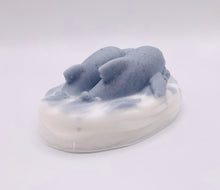 Load image into Gallery viewer, Dolphin Gift | unique dolphin Gift | Unique gift | dolphin Gift idea | Birthday gift, Christmas gift, Stocking filler, Secret Santa gift, Teacher gift, Thank you gift, Swimming Dolphins Vegan Soap Dive into a world of luxury with these playful dolphins, leaving you feeling refreshed and revitalised with every wash. Made with natural ingredients and gentle on the skin, our swimming dolphins soap is the perfect gift for anyone who loves the sea!  eco conscious gift eco friendly gift