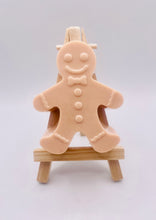 Load image into Gallery viewer, Christmas Gift | Secret Santa Gift | Stocking Filler | Father Christmas Gift | Santa Claus Gift | Christmas Tree Gift | Handmade Vegan Soap Gift | Gingerbread Man Gift | Gonk Gift | Gingerbread Man Vegan Soap. Eco conscious gifts. 
Add a touch of festivity to your bathroom with this gorgeous, chunky gingerbread man soap. Available in your choice of colour and essential oil. Vegan and cruelty free.