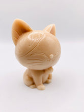 Load image into Gallery viewer, Handmade vegan soaps featuring a cute happy cat in beautiful eco friendly packaging. crafted with natural French clays, activated charcoal and essential oils. a eco-friendly, zero waste gift that’s cruelty-free, skin-nourishing, the perfect gift for cat lovers, or for animal lover gifts. small business UK