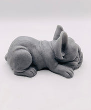 Load image into Gallery viewer, French Bulldog Gift | bulldog Frenchie gift | Frenchie dog Gift | unique dog Gift | pet gift | Sleepy French Bulldog Vegan Soap
Our sleepy French Bulldog soap is almost too cute to use — but we promise, your skin will thank you! This snoozy little pup, complete with a cute heart on his bum, is handmade with your choice of French clay and essential oil, so you get a bar that’s as unique as you are.Perfect for dog lovers, self-care enthusiasts, or anyone who just really wants an adorable bulldog in thei