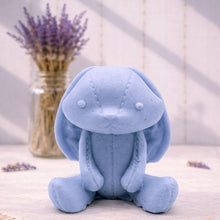 Load image into Gallery viewer, Handmade vegan soaps featuring an adorable rabbit with big floppy ears and stitching detail, in beautiful eco friendly packaging.