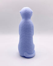 Load image into Gallery viewer, Handmade vegan soaps featuring a cheeky meerkat standing on his back legs. packaged in beautiful eco friendly packaging crafted with natural French clays, activated charcoal and essential oils. a eco-friendly, zero waste gift that’s cruelty-free, skin-nourishing, and perfect for meerkat lovers and animal themed gifts. small business UK