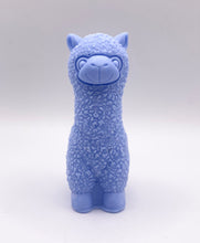 Load image into Gallery viewer, Handmade vegan soap featuring a cute detailed alpaca / llama. crafted with natural French clays, activated charcoal and essential oils. a eco-friendly, zero waste gift that’s cruelty-free, skin-nourishing, and perfect for animal lovers and llama alpaca lovers. Small Business UK