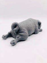 Load image into Gallery viewer, Pug gift | pug lover gift | unique pug gift | pug dog | Sleepy Pug Vegan Soap This sleepy pug soap is not only adorable but vegan, cruelty-free, and wrapped with beautiful eco-friendly packaging, it's the perfect blend of pampering and planet-friendly goodness! 
Available in your choice of colour and essential oil: