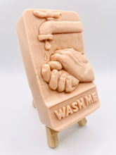 Load image into Gallery viewer, Wash Your Hands | Handmade vegan ‘Wash Me’ soap bar, 130g, with natural ingredients and eco-friendly packaging by Soap Simple Creations