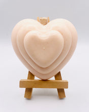Load image into Gallery viewer, Handmade vegan soaps featuring a beautiful heart in beautiful eco friendly packaging crafted with natural French clays, activated charcoal and essential oils. a eco-friendly, zero waste gift that’s cruelty-free, skin-nourishing, and perfect for valentines day and romantic themed gifts. small business UK