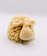 Load image into Gallery viewer, Handmade vegan soaps featuring a cute shaggy sheep, packaged in beautiful eco friendly packaging. crafted with natural French clays, activated charcoal and essential oils. a eco-friendly, zero waste gift that’s cruelty-free, skin-nourishing, the perfect gift for sheep lovers and animal lovers. small business UK