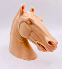 Load image into Gallery viewer, Handmade vegan soaps featuring a magnificent horse head sculpture. crafted with natural French clays, activated charcoal and essential oils. a eco-friendly, zero waste gift that’s cruelty-free, skin-nourishing, and perfect for animal lovers and equestrians. Small Business UK