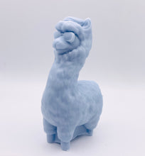 Load image into Gallery viewer, Handmade vegan soaps featuring a llama or alpaca wearing sunglasses wrapped in beautiful eco friendly packaging crafted with natural French clays, activated charcoal and essential oils. a eco-friendly, zero waste gift that’s cruelty-free, skin-nourishing, and perfect for alpaca or llama gifts and animal themed gifts. small business UK