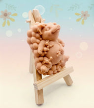 Load image into Gallery viewer, Handmade vegan soaps featuring a pig surrounded with bubbles with a scrubbing brush in beautiful eco friendly packaging. crafted with natural French clays, activated charcoal and essential oils. a eco-friendly, zero waste gift that’s cruelty-free, skin-nourishing, the perfect gift for any pig or animal lover. UK Small Business