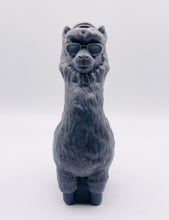 Load image into Gallery viewer, Handmade vegan soaps featuring a llama or alpaca wearing sunglasses wrapped in beautiful eco friendly packaging crafted with natural French clays, activated charcoal and essential oils. a eco-friendly, zero waste gift that’s cruelty-free, skin-nourishing, and perfect for alpaca or llama gifts and animal themed gifts. small business UK