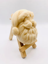 Load image into Gallery viewer, Handmade vegan traditional Santa Claus face shaped vegan soaps. crafted with natural French clays, activated charcoal and essential oils. a eco-friendly, zero waste gift that’s cruelty-free, skin-nourishing, and perfect for Christmas gifts, secret Santa and stocking fillers. Small business UK