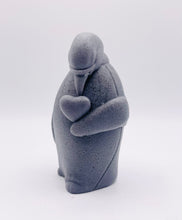 Load image into Gallery viewer, Handmade vegan soaps featuring a penguin holding a love heart packaged in beautiful eco friendly packaging crafted with natural French clays, activated charcoal and essential oils. a eco-friendly, zero waste gift that’s cruelty-free, skin-nourishing, and perfect for penguin lovers, christmas gifts and animal themed gifts. small business UK