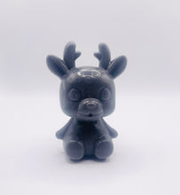 Load image into Gallery viewer, Handmade vegan soaps featuring a cute reindeer in beautiful eco friendly packaging. crafted with natural French clays, activated charcoal and essential oils. a eco-friendly, zero waste gift that’s cruelty-free, skin-nourishing, the perfect gift for reindeer lovers, or for animal lover gifts. small business UK