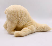 Load image into Gallery viewer, Handmade vegan soaps featuring a huge lazy polar bear with his bum up in the air. gift boxed in beautiful eco friendly packaging. crafted with natural French clays, activated charcoal and essential oils. a eco-friendly, zero waste gift that’s cruelty-free, skin-nourishing, the perfect gift for polar bear lovers, Christmas gifts or for animal lover gifts. small business UK