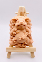 Load image into Gallery viewer, Handmade vegan soaps featuring a pig surrounded with bubbles with a scrubbing brush in beautiful eco friendly packaging. crafted with natural French clays, activated charcoal and essential oils. a eco-friendly, zero waste gift that’s cruelty-free, skin-nourishing, the perfect gift for any pig or animal lover. UK Small Business