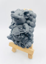 Load image into Gallery viewer, Handmade vegan soaps featuring a pig surrounded with bubbles with a scrubbing brush in beautiful eco friendly packaging. crafted with natural French clays, activated charcoal and essential oils. a eco-friendly, zero waste gift that’s cruelty-free, skin-nourishing, the perfect gift for any pig or animal lover. UK Small Business