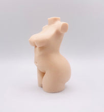 Load image into Gallery viewer, Handmade vegan soaps featuring the gorgeous sculpture of a curvaceous female body. packaged in beautiful eco friendly packaging. crafted with natural French clays, activated charcoal and essential oils. a eco-friendly, zero waste gift that’s cruelty-free, skin-nourishing, the perfect gift for body positivity and Pride. UK Small Business