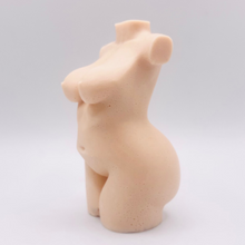 Load image into Gallery viewer, A handmade vegan soap in the shape of a curvaceous female goddess torso, featuring a detailed sculptural design, perfect for aesthetic farmhouse decor or a body-positive gift.