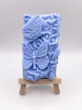 Load image into Gallery viewer, Handmade vegan butterfly shaped vegan soap crafted with natural French clays, activated charcoal and essential oils. a eco-friendly, zero waste gift that’s cruelty-free, skin-nourishing, and perfect for animal lovers. UK Small Business.