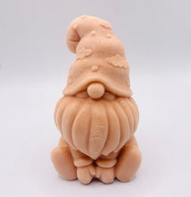 Load image into Gallery viewer, Handmade vegan gnome soap crafted in the UK, with little clouds on his hat, made with French clay in customizable colours and scented with essential oils; a zero-waste, eco-conscious gift with sustainable packaging.