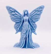 Load image into Gallery viewer, Handmade vegan soaps featuring a large detailed fairy and packed in beautiful eco friendly packaging crafted with natural French clays, activated charcoal and essential oils. a eco-friendly, zero waste gift that’s cruelty-free, skin-nourishing, and perfect for fairy lovers and whimsical themed gifts. small business UK