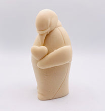 Load image into Gallery viewer, Handmade vegan soaps featuring a penguin holding a love heart packaged in beautiful eco friendly packaging crafted with natural French clays, activated charcoal and essential oils. a eco-friendly, zero waste gift that’s cruelty-free, skin-nourishing, and perfect for penguin lovers, christmas gifts and animal themed gifts. small business UK