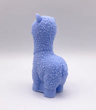 Load image into Gallery viewer, Handmade vegan soap featuring a cute detailed alpaca / llama. crafted with natural French clays, activated charcoal and essential oils. a eco-friendly, zero waste gift that’s cruelty-free, skin-nourishing, and perfect for animal lovers and llama alpaca lovers. Small Business UK