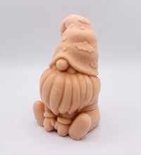 Load image into Gallery viewer, Handmade vegan gnome soap crafted in the UK, with little clouds on his hat, made with French clay in customizable colours and scented with essential oils; a zero-waste, eco-conscious gift with sustainable packaging.