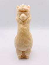 Load image into Gallery viewer, Handmade vegan soaps featuring a llama or alpaca wearing sunglasses wrapped in beautiful eco friendly packaging crafted with natural French clays, activated charcoal and essential oils. a eco-friendly, zero waste gift that’s cruelty-free, skin-nourishing, and perfect for alpaca or llama gifts and animal themed gifts. small business UK