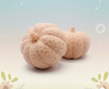 Load image into Gallery viewer, Handmade vegan soaps featuring a set of two chunky pumpkins gift boxed in beautiful eco friendly packaging crafted with natural French clays, activated charcoal and essential oils. a eco-friendly, zero waste gift that’s cruelty-free, skin-nourishing, and perfect gift for autumn lovers and halloween gifts. small business UK
