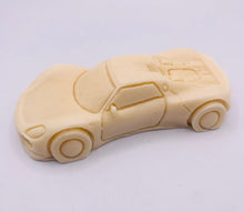 Load image into Gallery viewer, Handmade vegan soaps featuring a sports car wrapped in beautiful eco friendly packaging crafted with natural French clays, activated charcoal and essential oils. a eco-friendly, zero waste gift that’s cruelty-free, skin-nourishing, and perfect gift for sports car lovers and gifts for him. small business UK