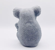 Load image into Gallery viewer, Handmade vegan soaps featuring a chunky koala bear climbing a tree packaged in beautiful eco friendly packaging crafted with natural French clays, activated charcoal and essential oils. a eco-friendly, zero waste gift that’s cruelty-free, skin-nourishing, and perfect for koala bear lovers and animal themed gifts. small business UK