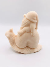 Load image into Gallery viewer, Handmade vegan soaps featuring a detailed snail with a gnome catching a ride on his back soap. crafted with natural French clays, activated charcoal and essential oils. a eco-friendly, zero waste gift that’s cruelty-free, skin-nourishing, and perfect for turtle lovers and gnome lover gifts. small business UK